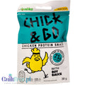 Opakowanie Guiltfree Chick & Go Soy Sauce, suszone jerky z kurczaka z sosem sojowym, wysokobiałkowa przekąska 30g.