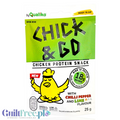 Opakowanie Guiltfree Chick & Go z suszonym kurczakiem o smaku chilli i limonki, bogate w białko, 25g