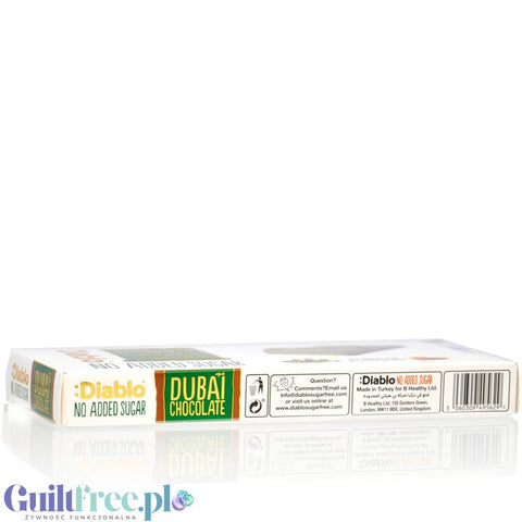 Diablo Dubai Chocolate 200g - czekolada dubajska bez dodatku cukru z pistacjami i knafeh by Diablo (diablo-dubai-chocolate-200g-czekolada-dubajska-bez-dodatku-cukru-z-pistacjami-i-knafeh)