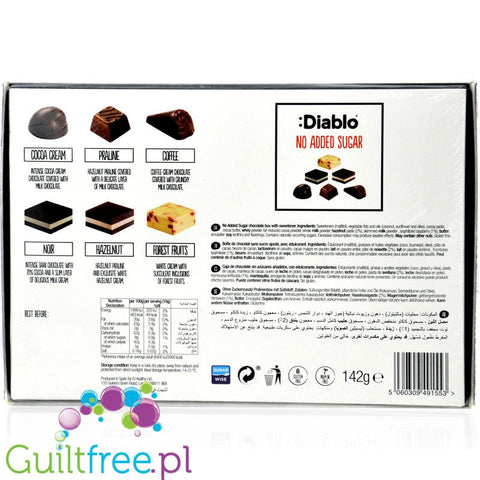 Diablo Luxury Chocolate Box - bombonierka, pralinki czekoladowe bez dodatku cukru by Diablo (diablo-luxury-chocolate-box-bombonierka-pralinki-czekoladowe-bez-dodatku-cukru)