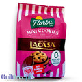 Opakowanie ciasteczek Guiltfree Florbu Lacasa Mini Cookies z kawałkami czekolady bez dodatku cukru na różowym tle