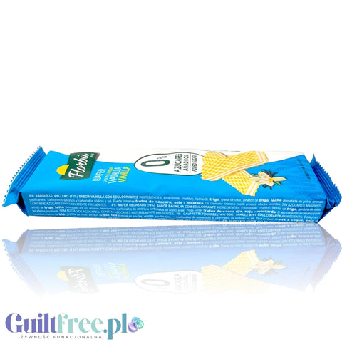 Opakowanie wafli waniliowych Florbu Wafer Vanilla bez dodatku cukru marki Guiltfree na białym tle