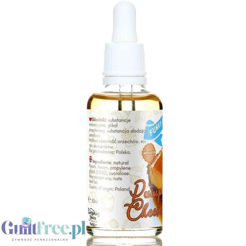 Guiltfree Funky Flavors Sweet Pumpkin Cheesecake, słodkie kropelki aromatyzujące o smaku sernika z dynią w butelce 50ml