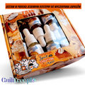 Zestaw 6 aromatów spożywczych Guiltfree Funky Flavors Sweet w pudełku z motywem jesiennym i pipetami do dozowania.