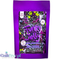 Opakowanie galaretki Guiltfree Funky Jelly o smaku czarnej porzeczki, produkt bez cukru w fioletowej torebce.