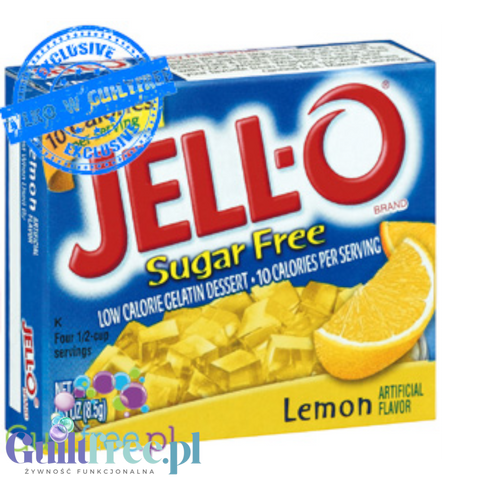 JellO Lemon - galaretka 10kcal zero cukru, instant, smak cytrynowy by Jell-O (galaretka-cytrynowa-10kcal-zero-cukru)