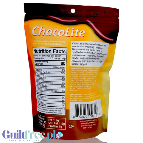 Healthsmart Sweet Nothings Chocolate Caramels - czekoladki karmelowe o obniżonej zawartości tłuszczu by HealthSmart Foods (healthsmart-sweet-nothings-chocolate-covered-caramels)
