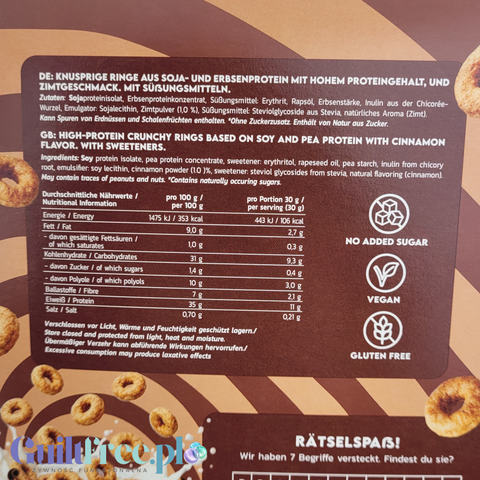 Inlead Protein Loops Cinnamon Flavor - wegańskie proteinowe kółeczka śniadaniowe bez cukru i glutenu by InLead (inlead-protein-loops-cinnamon-flavor-weganskie-proteinowe-koleczka-sniadaniowe-bez-cukru-i-glutenu)