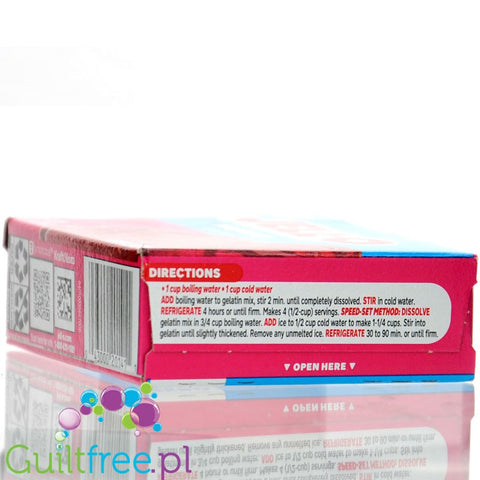 JellO Raspberry - galaretka 10kcal zero cukru, instant, smak malinowy by Jell-O (galaretka-malinowa-10kcal-zero-cukru)