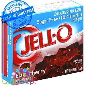 JellO Black Cherry - galaretka 10kcal zero cukru, instant, smak wiśniowy by Jell-O (galaretka-wisniowa-10kcal-zero-cukru)