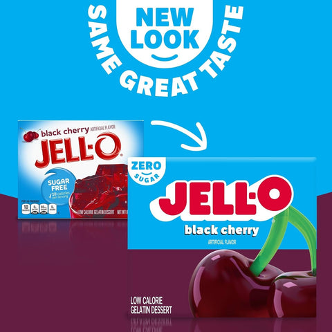 JellO Black Cherry - galaretka 10kcal zero cukru, instant, smak wiśniowy by Jell-O (galaretka-wisniowa-10kcal-zero-cukru)