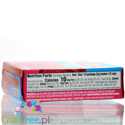 JellO Raspberry - galaretka 10kcal zero cukru, instant, smak malinowy by Jell-O (galaretka-malinowa-10kcal-zero-cukru)