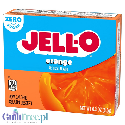 JellO Orange - galaretka 10kcal zero cukru, , instant, smak pomarańczowy by Jell-O (galaretka-pomaranczowa-10kcal-zero-cukru)