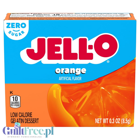 JellO Orange - galaretka 10kcal zero cukru, , instant, smak pomarańczowy by Jell-O (galaretka-pomaranczowa-10kcal-zero-cukru)