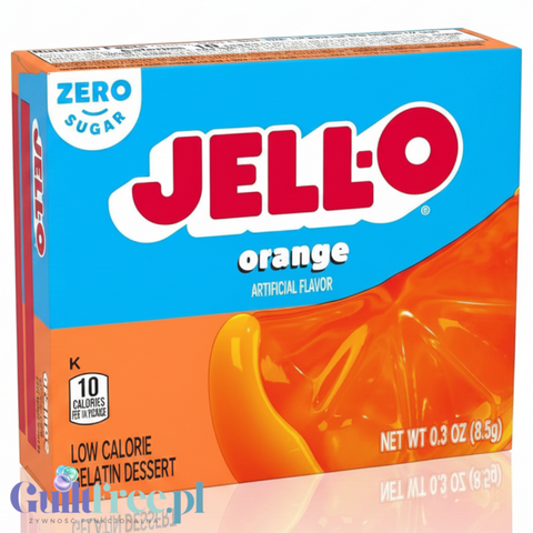 JellO Orange - galaretka 10kcal zero cukru, , instant, smak pomarańczowy by Jell-O (galaretka-pomaranczowa-10kcal-zero-cukru)