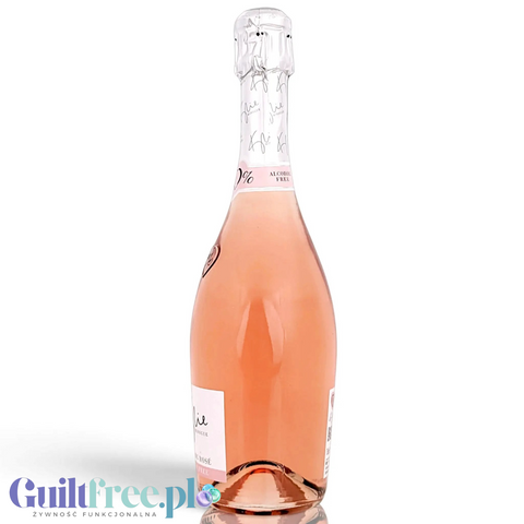 Butelka Guiltfree Kylie Minogue Sparkling Rose bezalkoholowe różowe wino musujące o jasnoróżowej barwie