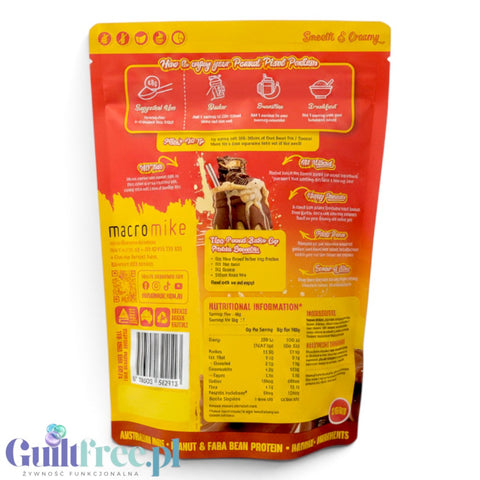 Macro Mike Peanut Plant Protein, Choc Peanut Butter Cup 280g - wegańska kremowa odżywka bez glutenu, mleka i sukralozy by Macro Mike (macro-mike-peanut-plant-protein-choc-peanut-butter-cup-280g-weganska-kremowa-odzywka-bez-glutenu-mleka-i-sukralozy)