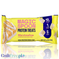 Batonik proteinowy Guiltfree Magic Spoon o smaku pianki marshmallow w żółtym opakowaniu z informacjami o wartościach