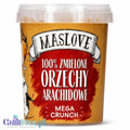 Słoik Guiltfree Maslove Masło Orzechowe Extra Crunch z kawałkami orzechów arachidowych na białym tle