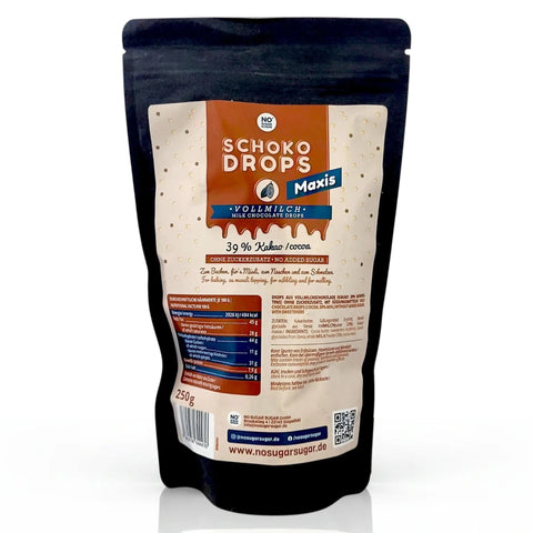 NO SUGAR SUGAR Schoko Drops 39% - dropsy z mlecznej czekolady bez cukru z erytrolem i stewią by NOsugarSUGAR (no-sugar-sugar-schoko-drops-39-dropsy-z-weganskiej-mlecznej-czekolady-bez-cukru-z-erytrolem-i-stewia)