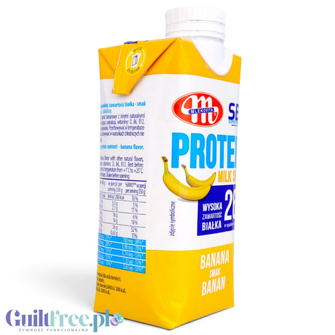 SBA Mlekovita Banan 350g - gotowy napój proteinowy o smaku bananowym, 26g białka & 200kcal by Mlekovita (sba-mlekovita-banan-350g-gotowy-napoj-proteinowy-o-smaku-bananowym-26g-bialka-200kcal)