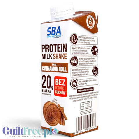SBA Mlekovita Cinnamon Roll 265g - napój mleczny proteinowy o smaku cynamonki, 20g białka & 150kcal by Mlekovita (sba-mlekovita-napoj-mleczny-proteinowy-o-smaku-cynamonki-265-g)