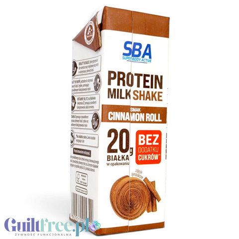 SBA Mlekovita Cinnamon Roll 265g - napój mleczny proteinowy o smaku cynamonki, 20g białka & 150kcal by Mlekovita (sba-mlekovita-napoj-mleczny-proteinowy-o-smaku-cynamonki-265-g)