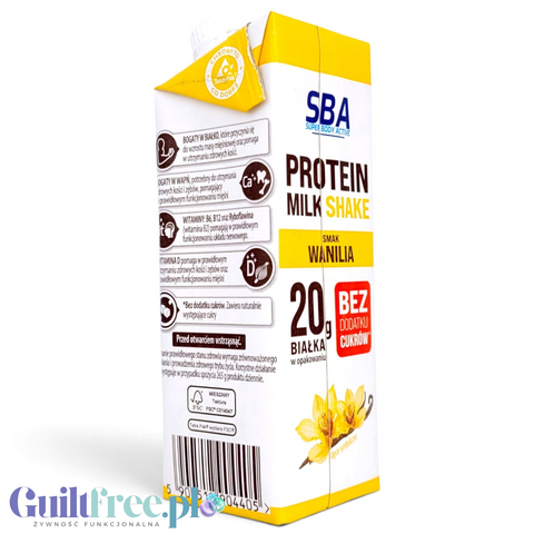 SBA Mlekovita Wanilia 265g - napój mleczny proteinowy o smaku waniliowym, 20g białka & 150kcal by Mlekovita (sba-mlekovita-napoj-mleczny-proteinowy-o-smaku-waniliowym-265-g)