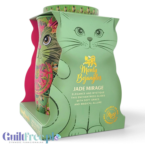 Guiltfree Monty Bojangles Jade Mirage puszka z truflami pistacjowymi w ozdobnym opakowaniu w kształcie kota