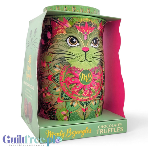 Guiltfree Monty Bojangles Jade Mirage puszka z truflami pistacjowymi w odcieniach jadeitu, fuksji i złota