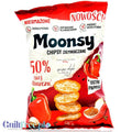Opakowanie Guiltfree Moonsy chipsów ziemniaczanych o smaku ostrej papryki Asian Style, niesmażone i bezglutenowe.