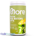 Opakowanie Guiltfree More Nutrition Protein Iced Matcha Latte Mango Dream z grafiką zielonego napoju z mango.