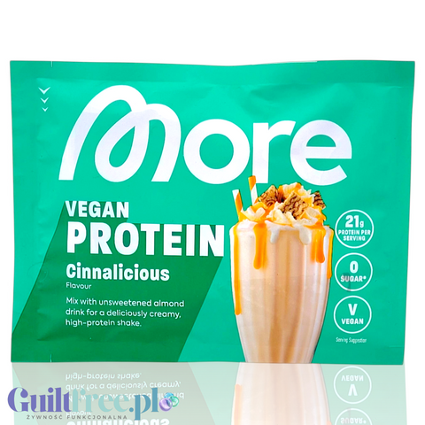 More Nutrition Total Vegan Protein Cinnalicious - pyszna wegańska odżywka białkowa o smaku cynamonowych mini by More Nutrition (more-nutrition-total-vegan-protein-cinnalicious-weganska-odzywka-na-bialku-grochu-dyni-i-slonecznikowym)