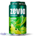 Puszka Guiltfree Mountain Zevia, naturalna lemoniada cytrusowa bez cukru i kalorii, zielone opakowanie.
