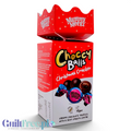 Guiltfree Mummy Meegz Choccy Balls Christmas Cracker z wegańskimi czekoladowymi truflami w czerwonym opakowaniu