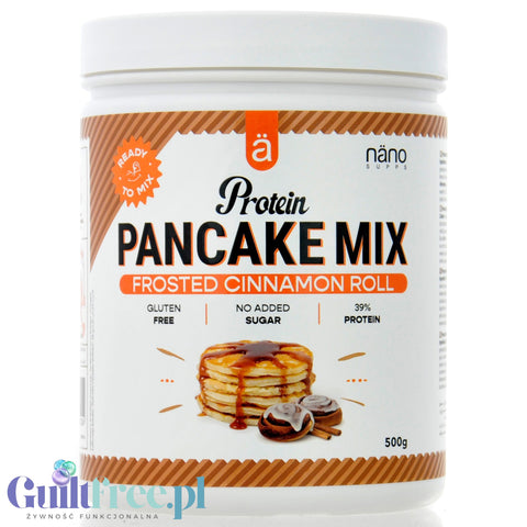 Guiltfree Nano Supps Protein Pancake Mix o smaku cynamonowej bułeczki w opakowaniu 500g bez glutenu i cukru