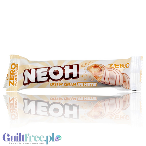 Guiltfree batonik Neoh Crispy Cream White w białej polewie z kremowym nadzieniem, bez dodatku cukru, 99 kcal