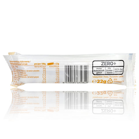 Tylna strona opakowania wafelka Guiltfree NEOH Crispy Cream White z widoczną tabelą wartości odżywczych i kodem kreskowym