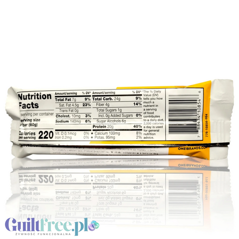 ONE Bar Lemon Cake - niskowęglowodanowy baton proteinowy, Ciasto Cytrynowe by ONE Bar (aka OhYeah! ISS Research)) (ohyeah-one-lemon-cake-protein-bar)