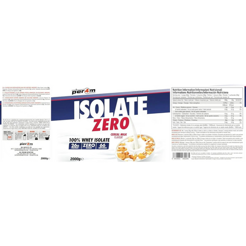 Guiltfree Per4m Isolate Zero Cereal Milk 2kg, izolat białka serwatkowego WPI o smaku słodkiego mleka z płatkami