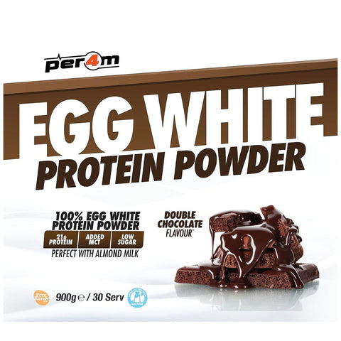 Per4m Egg White Protein Double Chocolate 900g - odżywka białkowa z białek jaj albuminy by per4m® (per4m-egg-white-protein-double-chocolate-900g-odzywka-bialkowa-z-bialek-jaj-albuminy)