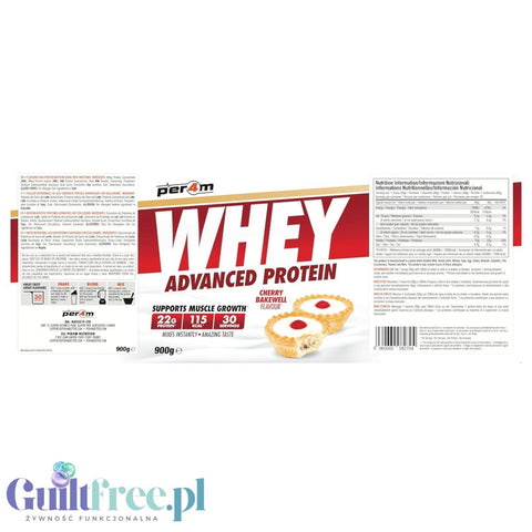 Per4m Whey Advanced Protein Cherry Bakewell 900g - gęsta odżywka białkowa WPC, WPI & MPC, smak Placek z Wiśniami by per4m® (per4m-whey-advanced-protein-cherry-bakewell-900g-gesta-odzywka-bialkowa-wpc-wpi-mpc-smak-placek-z-wisniami)