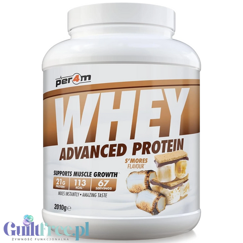 Per4M Whey Advanced Protein S'mores 2010g - gęsta odżywka białkowa WPC, WPI & MPC by per4m® (per4m-whey-advanced-protein-smores-2010g-gesta-odzywka-bialkowa-wpc-wpi-mpc)