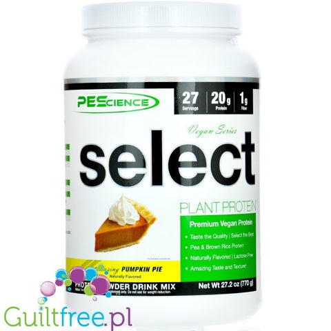 PES Select Protein Vegan, Amazing Pumpkin Pie - wegańska odżywka proteinowa bez soi i cukru, 20g białka & 110kcal by SELECT Protein - PEScience (pes-select-protein-vegan-pumpkin-pie-weganska-odzywka-proteinowa-bez-soi-i-cukru-20g-bialka-110kcal)