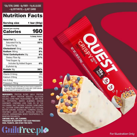 Quest Hero Crispy Protein Bar Fruity Cereal - baton proteinowy w nostalgicznym smaku dzieciństwa USA by Quest Nutrition (quest-hero-crispy-protein-bar-fruity-cereal)