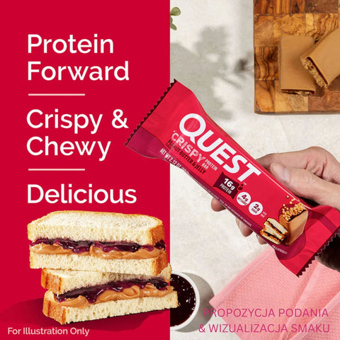 Quest Hero Crispy Protein Bar Peanut Butter & Jelly by Quest Nutrition (quest-hero-crispy-protein-bar-peanut-butter-jelly)