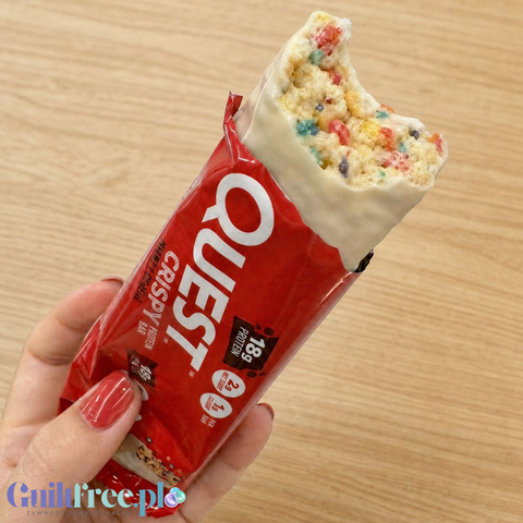 Quest Hero Crispy Protein Bar Fruity Cereal - baton proteinowy w nostalgicznym smaku dzieciństwa USA by Quest Nutrition (quest-hero-crispy-protein-bar-fruity-cereal)