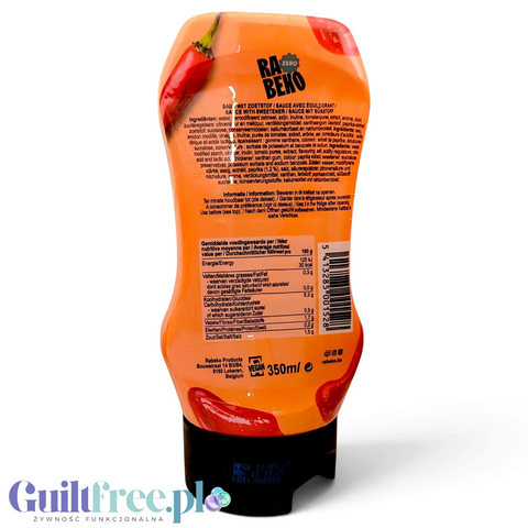 Rabeko Hot Sriracha Zero 350g - ostry sos pomidorowy z przyprawami bez cukru i bez tłuszczu 33 kcal by Rabeko (rabeko-hot-sriracha-zero-350g-ostry-sos-pomidorowy-z-przyprawami-bez-cukru-i-bez-tluszczu-33-kcal)