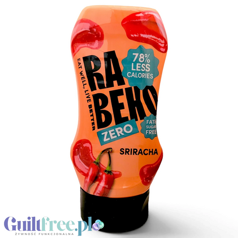 Rabeko Hot Sriracha Zero 350g - ostry sos pomidorowy z przyprawami bez cukru i bez tłuszczu 33 kcal by Rabeko (rabeko-hot-sriracha-zero-350g-ostry-sos-pomidorowy-z-przyprawami-bez-cukru-i-bez-tluszczu-33-kcal)