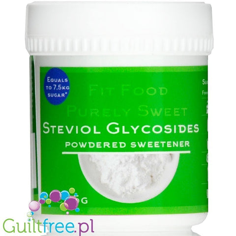 FitGridients Stevia - czysta stewia 100% słodzik zero kalorii bez wypełniaczy by FITgridients (fitfood-purely-sweet-czysta-stewia-glikozydy-stewiolowe-98-bez-wypelniaczy-e-960)